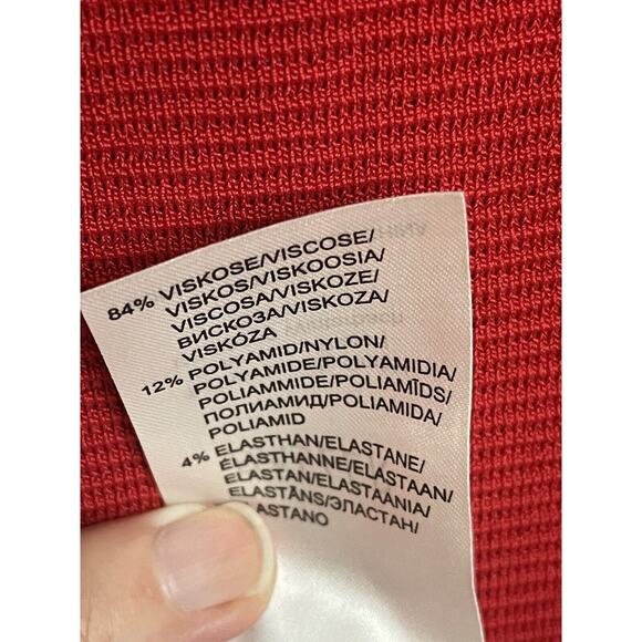 Basler Short Sleeve Dress Top Style Seabreeze in‎ Red Size 20 NWT - Picture 9 of 12